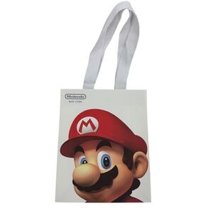Nintendo New York Super Mario Paper Gift Bag White Fabric Handles Collectible